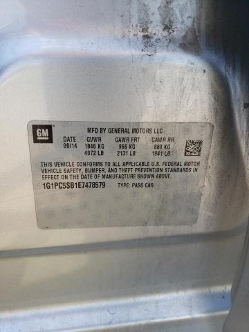 Photo 10 from auction – 2014 CHEVROLET CRUZE LT with VIN 1G1PC5SB1E7478579
