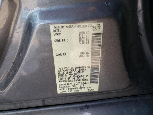 Photo 10 from auction – 2015 NISSAN ALTIMA 2.5 with VIN 1N4AL3AP5FC279662
