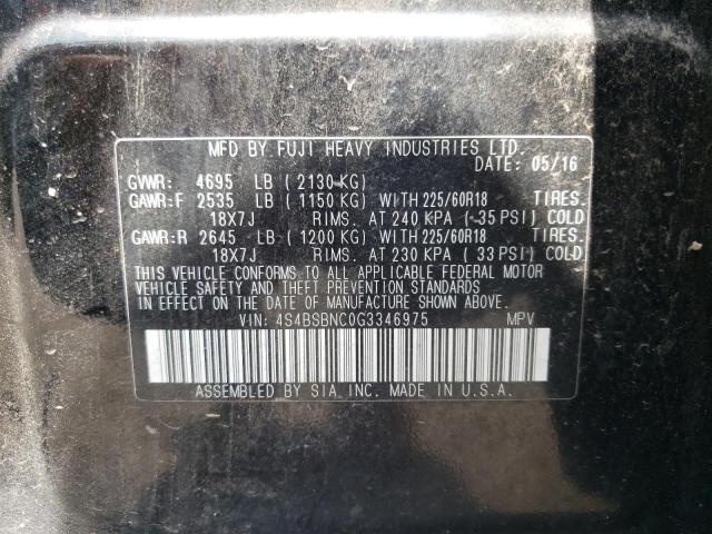 Photo 10 from auction – 2016 SUBARU OUTBACK 2. with VIN 4S4BSBNC0G3346975
