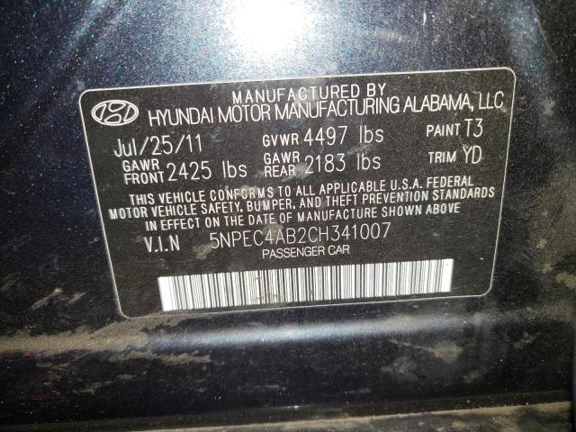 Photo 10 from auction – 2012 HYUNDAI SONATA SE with VIN 5NPEC4AB2CH341007