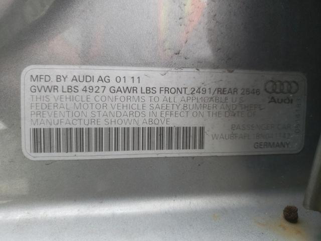 Foto 10 de la subasta – 2011 AUDI A4 PREMIUM con VIN WAUBFAFL1BN041142