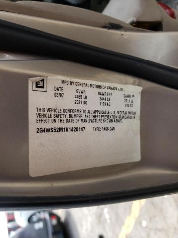 Photo 10 from auction – 1997 BUICK CENTURY CU with VIN 2G4WS52M1V1420147