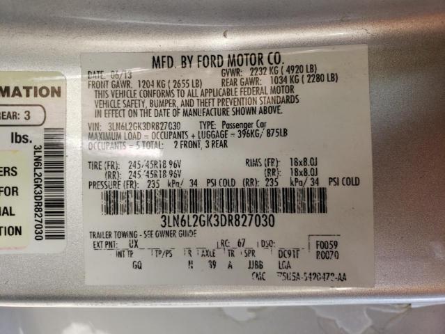 Photo 10 from auction – 2013 LINCOLN MKZ with VIN 3LN6L2GK3DR827030