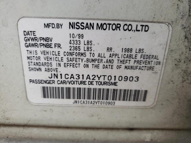 Photo 10 from auction – 2000 NISSAN MAXIMA GLE with VIN JN1CA31A2YT010903