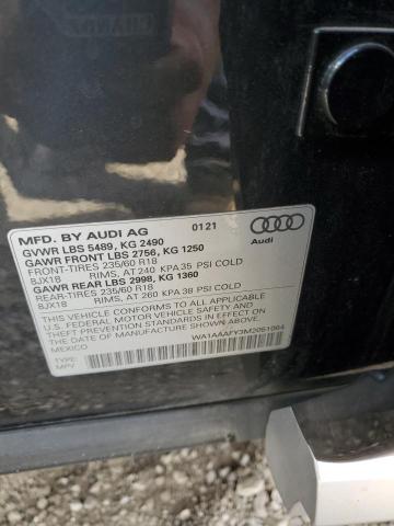 Photo 10 from auction – 2021 AUDI Q5 PREMIUM with VIN WA1AAAFY3M2051064