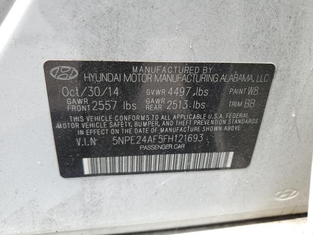 Photo 10 from auction – 2015 HYUNDAI SONATA SE with VIN 5NPE24AF5FH121693