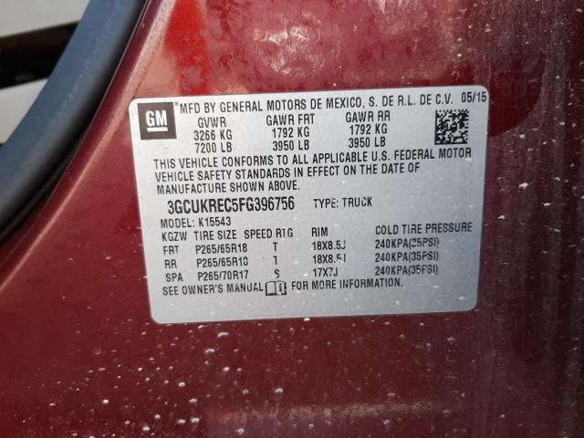 Photo 10 from auction – 2015 CHEVROLET SILVER1500 with VIN 3GCUKREC5FG396756