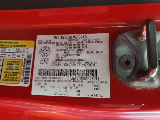 Photo 10 from auction – 2016 FORD MUSTANG with VIN 1FA6P8TH3G5297094