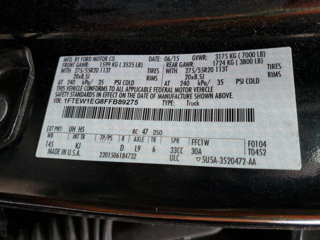 Photo 10 from auction – 2015 FORD F150 SUPER with VIN 1FTEW1EG8FFB89275
