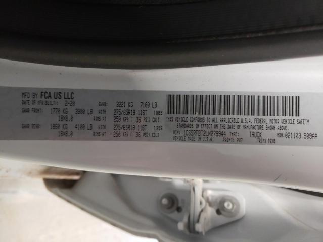 Photo 10 from auction – 2020 RAM 1500 BIG H with VIN 1C6SRFBT2LN279944