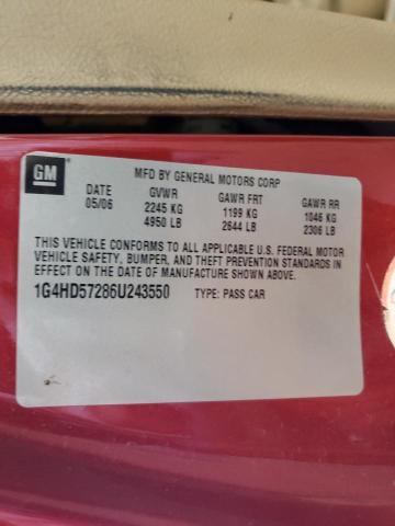 Photo 10 from auction – 2006 BUICK LUCERNE CX with VIN 1G4HD57286U243550