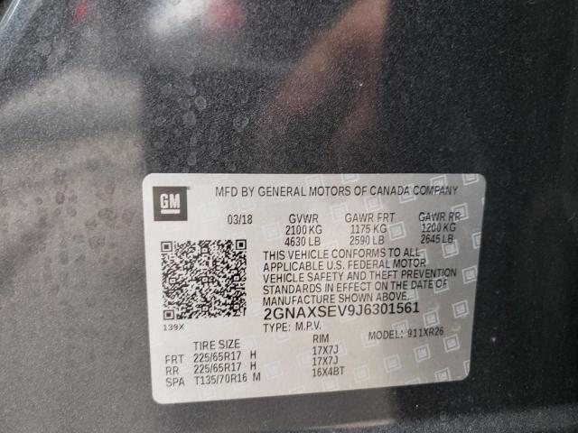 Photo 10 from auction – 2018 CHEVROLET EQUINOX LT with VIN 2GNAXSEV9J6301561