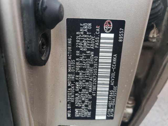 Photo 10 from auction – 2005 TOYOTA CAMRY LE with VIN 4T1BE32K75U539740