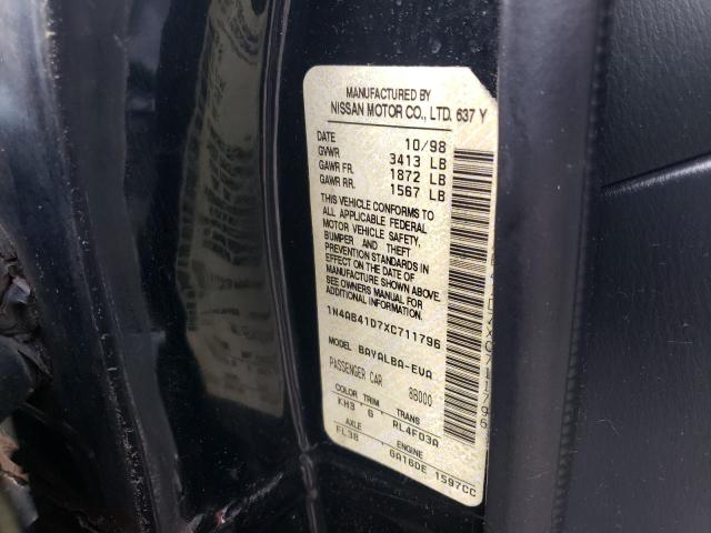 Photo 10 from auction – 1999 NISSAN SENTRA BAS with VIN 1N4AB41D7XC711796