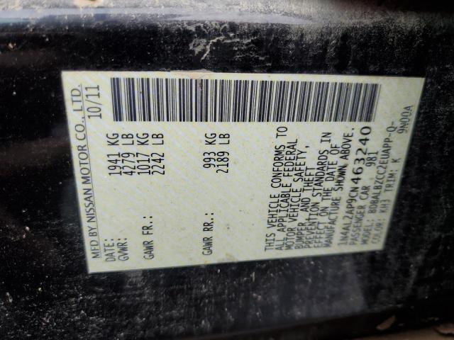 Photo 10 from auction – 2012 NISSAN ALTIMA BAS with VIN 1N4AL2AP9CN463240