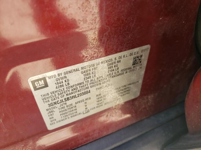 Photo 10 from auction – 2017 CHEVROLET TRAX 1LT with VIN 3GNCJLSB3HL203884