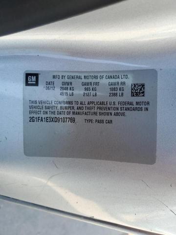 Photo 10 from auction – 2013 CHEVROLET CAMARO LS with VIN 2G1FA1E3XD9107769