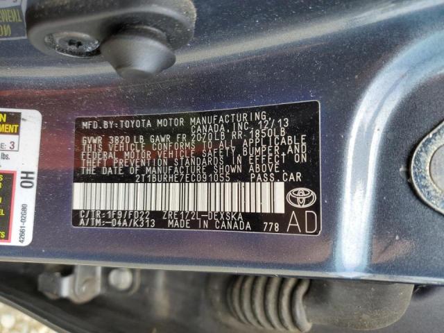 Photo 10 from auction – 2014 TOYOTA COROLLA L with VIN 2T1BURHE7EC091055
