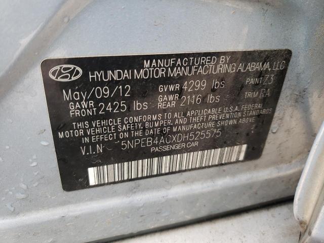Photo 10 from auction – 2013 HYUNDAI SONATA GLS with VIN 5NPEB4ACXDH525575