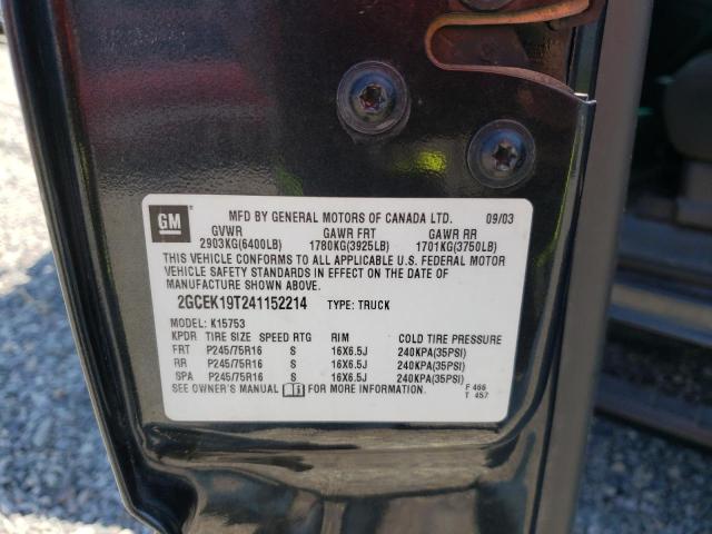 Photo 10 from auction – 2004 CHEVROLET SILVERADO with VIN 2GCEK19T241152214