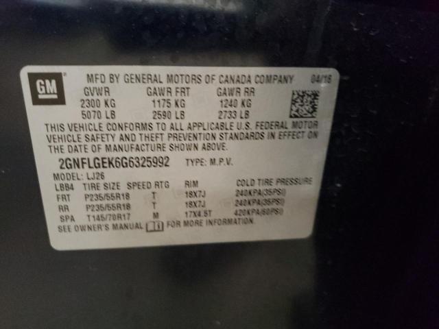 Photo 10 from auction – 2016 CHEVROLET EQUINOX LT with VIN 2GNFLGEK6G6325992