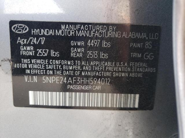 Photo 10 from auction – 2017 HYUNDAI SONATA SE with VIN 5NPE24AF3HH594012