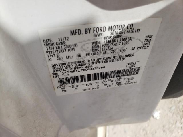 Photo 10 from auction – 2013 FORD F150 with VIN 1FTMF1CF2DKD73668