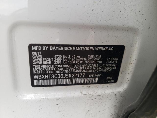 Photo 10 from auction – 2018 BMW X1 XDRIVE2 with VIN WBXHT3C36J5K22177