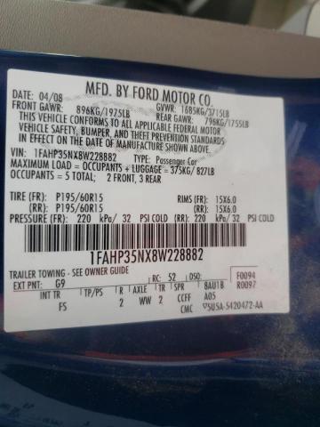 Photo 10 from auction – 2008 FORD FOCUS SE with VIN 1FAHP35NX8W228882