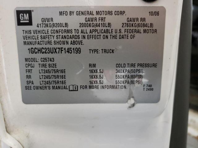 Photo 10 from auction – 2007 CHEVROLET SILVERADO with VIN 1GCHC23UX7F145199
