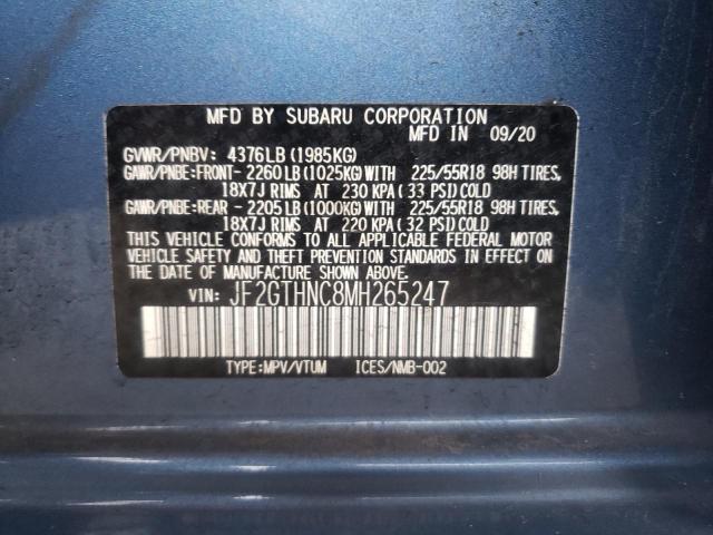 Photo 10 from auction – 2021 SUBARU CROSSTREK with VIN JF2GTHNC8MH265247
