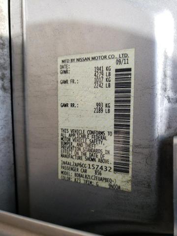 Photo 10 from auction – 2012 NISSAN ALTIMA BAS with VIN 1N4AL2AP6CC157432