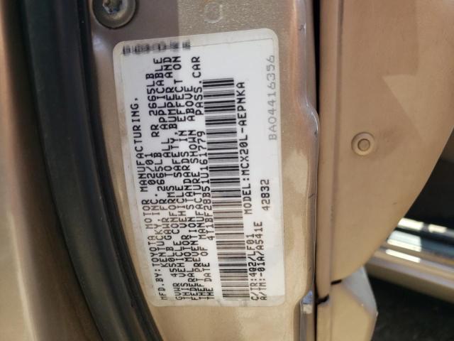 Photo 10 from auction – 2001 TOYOTA AVALON with VIN 4T1BF28B51U161779