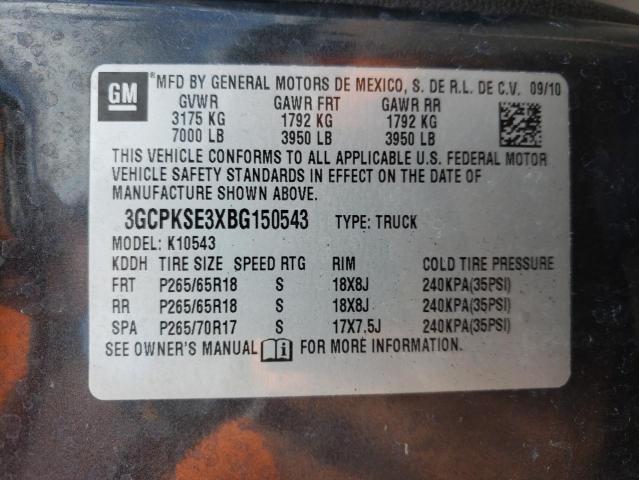 Photo 10 from auction – 2011 CHEVROLET 1500 with VIN 3GCPKSE3XBG150543