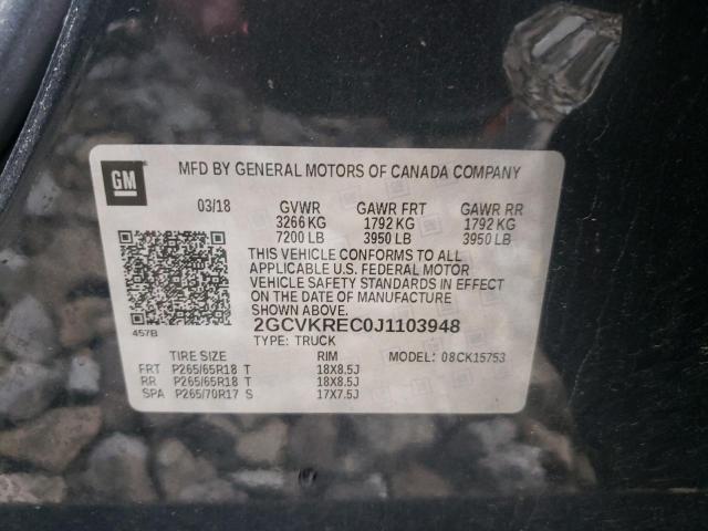 Photo 10 from auction – 2018 CHEVROLET SILVERADO with VIN 2GCVKREC0J1103948
