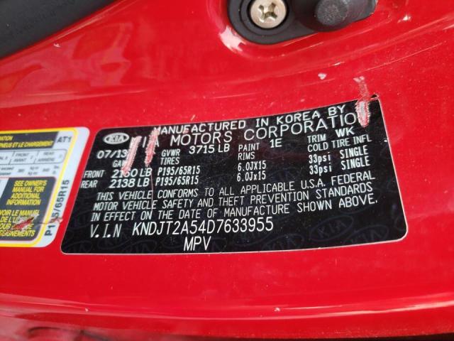 Photo 10 from auction – 2013 KIA SOUL with VIN KNDJT2A54D7633955