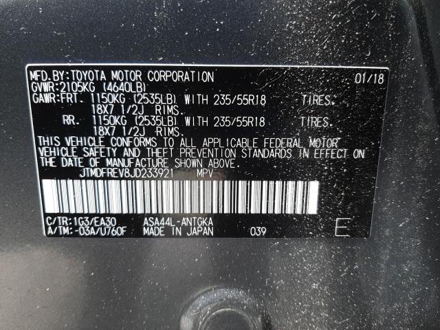 Photo 10 from auction – 2018 TOYOTA RAV4 LIMIT with VIN JTMDFREV8JD233921