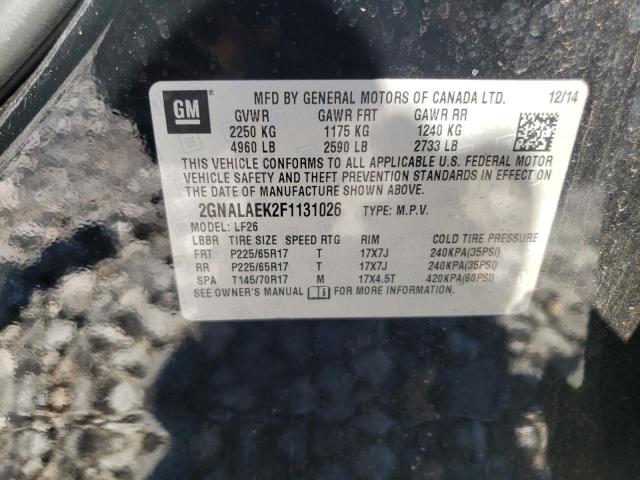 Photo 10 from auction – 2015 CHEVROLET EQUINOX LS with VIN 2GNALAEK2F1131026