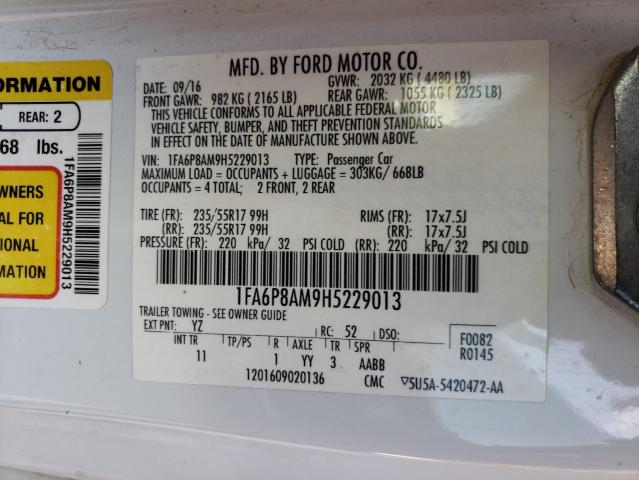 Photo 10 from auction – 2017 FORD MUSTANG with VIN 1FA6P8AM9H5229013