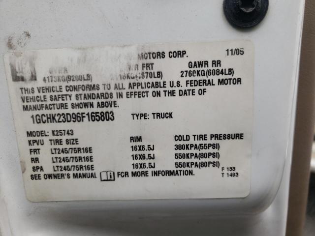 Photo 10 from auction – 2006 CHEVROLET SILVERADO with VIN 1GCHK23D96F165803