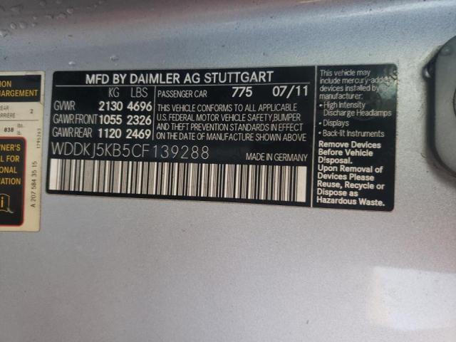 Photo 10 from auction – 2012 MERCEDES-BENZ E 350 with VIN WDDKJ5KB5CF139288