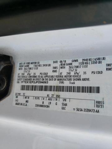 Photo 10 from auction – 2018 FORD F150 SUPER with VIN 1FTEX1EP2JFD94063