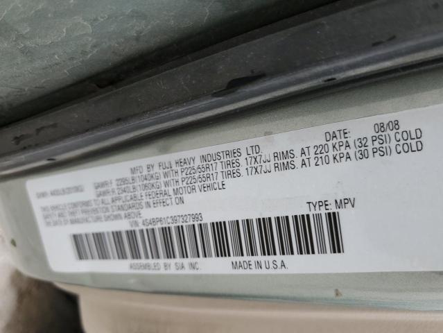 Photo 10 from auction – 2009 SUBARU OUTBACK 2. with VIN 4S4BP61C397327993