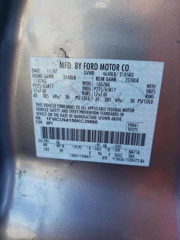 Photo 10 from auction – 2008 FORD ESCAPE LIM with VIN 1FMCU94158KC39886