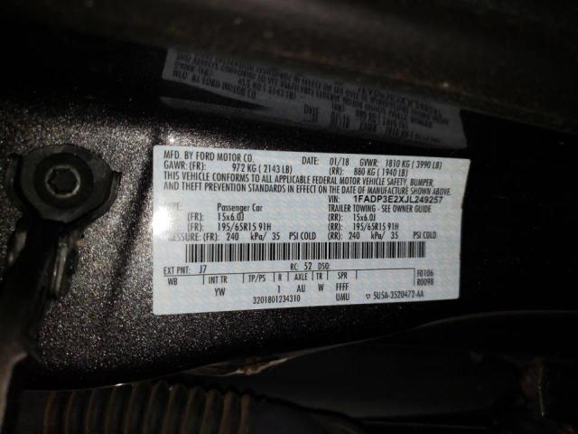 Photo 10 from auction – 2018 FORD FOCUS S with VIN 1FADP3E2XJL249257