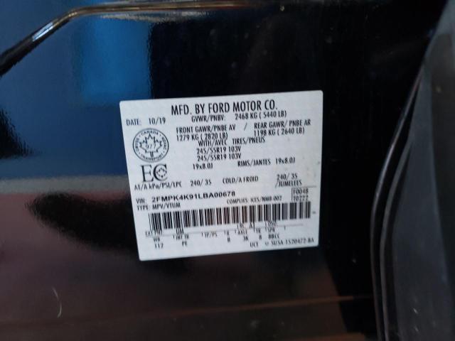 Photo 10 from auction – 2020 FORD EDGE TITAN with VIN 2FMPK4K91LBA00678