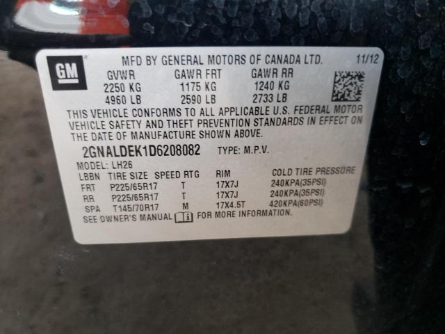 Photo 10 from auction – 2013 CHEVROLET EQUINOX LT with VIN 2GNALDEK1D6208082