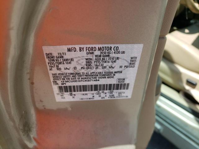 Photo 10 from auction – 2012 FORD ESCAPE LIM with VIN 1FMCU0EG7CKB71484