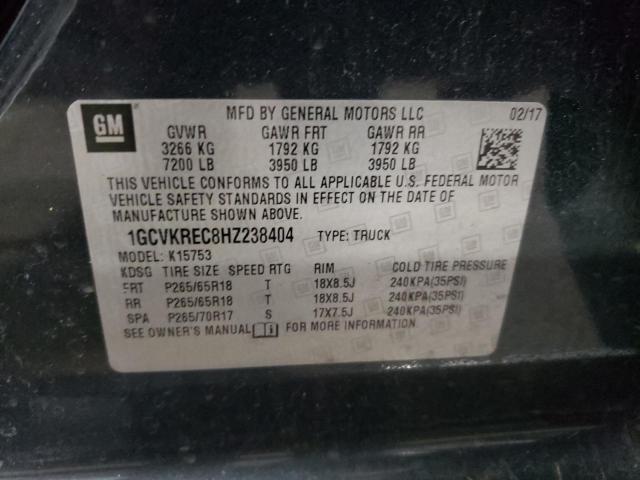 Photo 10 from auction – 2017 CHEVROLET SILVERADO with VIN 1GCVKREC8HZ238404