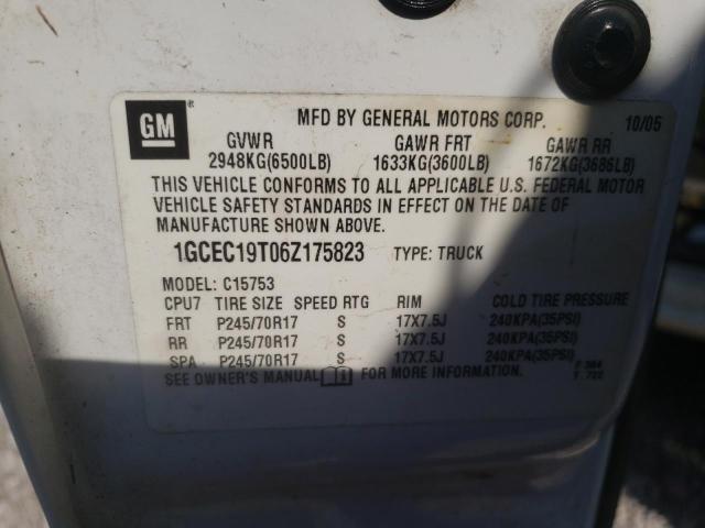 Photo 10 from auction – 2006 CHEVROLET SILVERADO with VIN 1GCEC19T06Z175823
